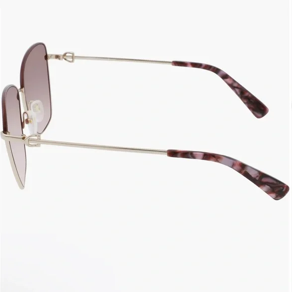 $199!Longchamp Light Brown Gradient Square Ladies Sunglasses LO153S 737 59 NEW! - Picture 2 of 7